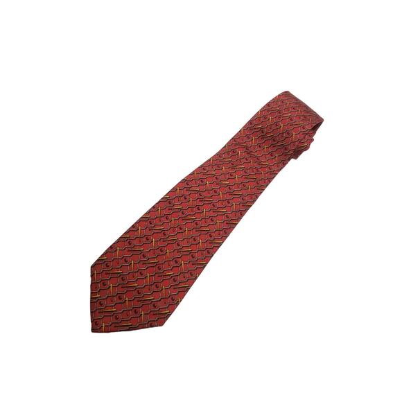 COACH Baseball Theme Printed 100% Silk Neck Tie - Picture 1 of 3
